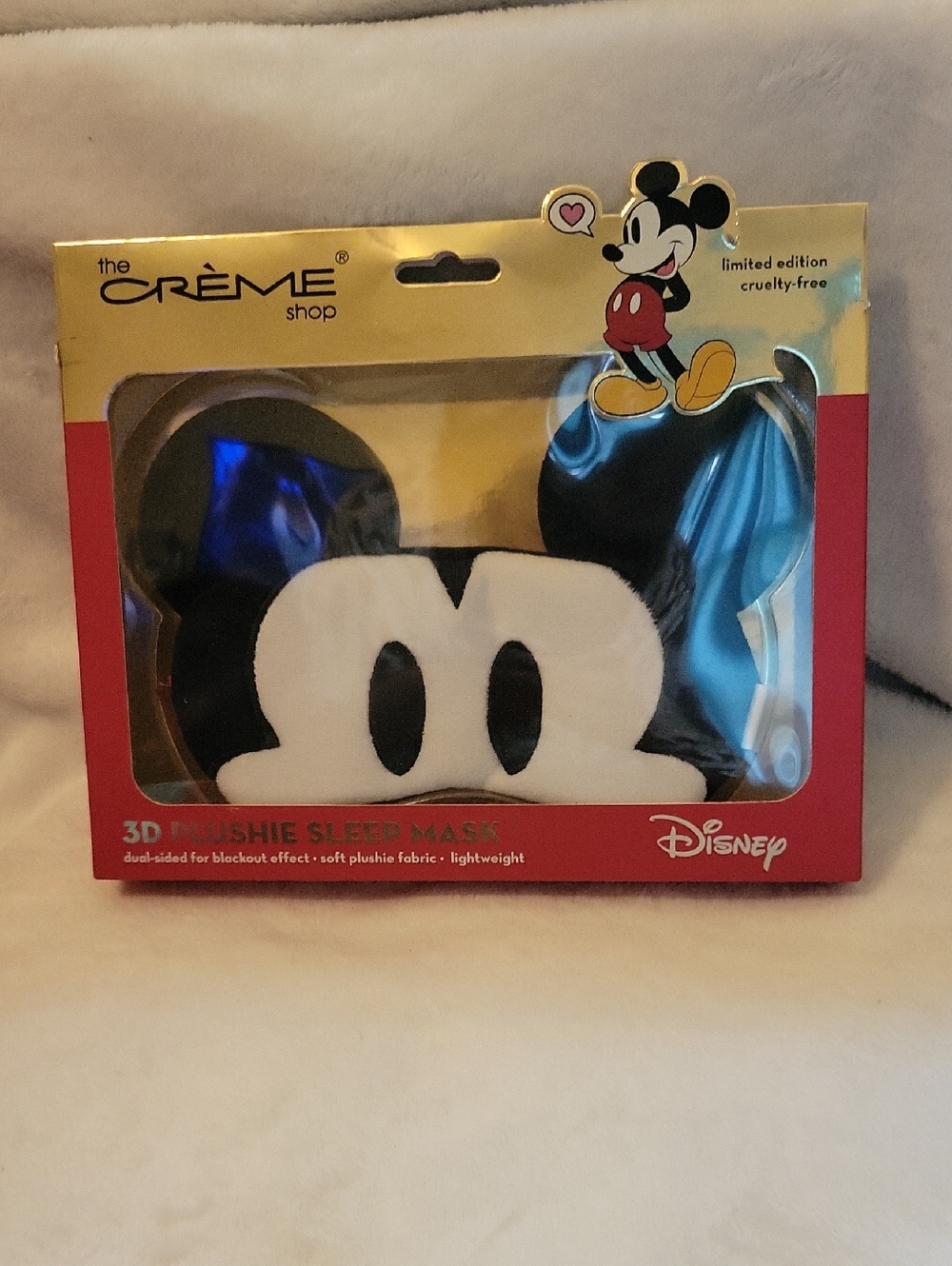 The Crème Shop x Disney Mickey Mouse 3D Plush Eye Mask - Black & White